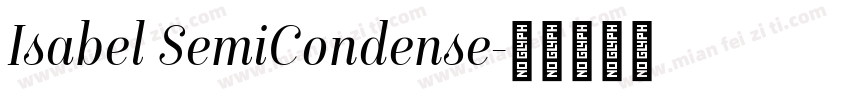 Isabel SemiCondense字体转换